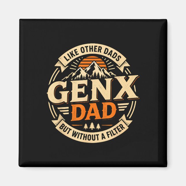 Aimant Papa de la Génération X comme les autres papas mai (Devant)