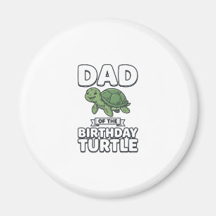 Aimant Papa de la tortue d'anniversaire Création drôle de