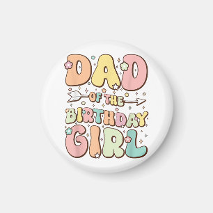 Aimant Papa de l'Anniversaire fille chemise jumelée famil