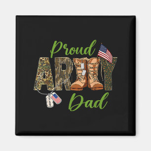 Aimant Papa de l'armée fier minimal Drapeau américain