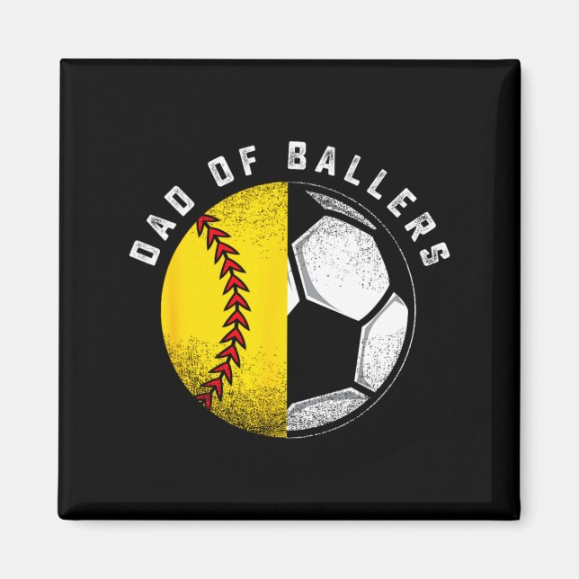 Aimant Papa de Llers père fils joueur de softball coach (Devant)