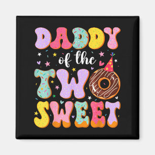 Aimant Papa des deux doux 2ème anniversaire Donut Anniv F