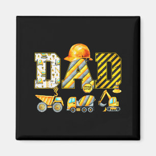 Aimant Papa drôle Construction Excavatrice Enfants Famill