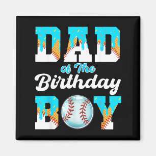 Aimant Papa du garçon d'anniversaire Baseball Ice Cream D