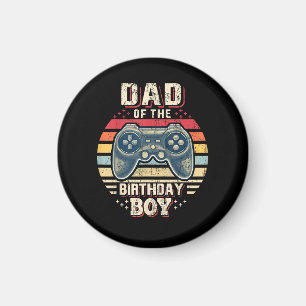 Aimant Papa du garçon d'anniversaire correspondant au jou