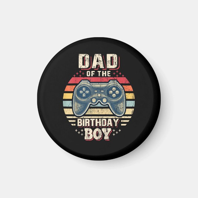 Aimant Papa du garçon d'anniversaire correspondant au jou (Devant)