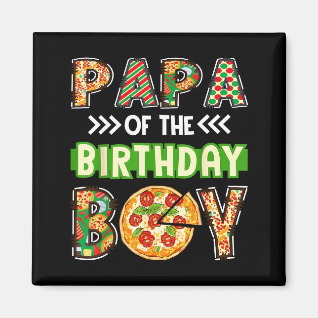Aimant Papa du garçon garçon d'anniversaire amateur de pi (Devant)