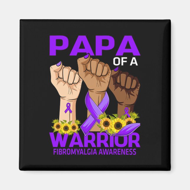Aimant Papa D'Un Guerrier Fibromyalgie Sensibilisation To (Devant)