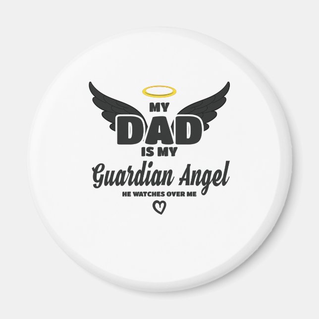 Aimant Papa Est Mon Gardien Angel Montre Sur Moi En Mémoi (Devant)