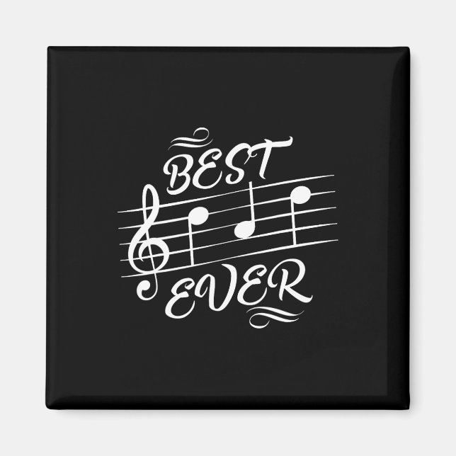 Aimant Papa Ever Notes musicales Fête des pères musicienn (Devant)