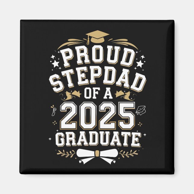 Aimant Papa Fier D'un Diplômé De 2025 Remise Des Diplômes (Devant)
