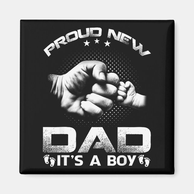 Aimant Papa Fier Nouveau C'est un garçon  (Devant)