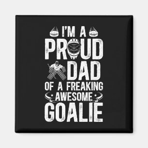 Aimant Papa fière d'un gardien de but de hockey Papa de h