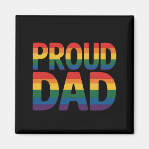 Aimant Papa fière famille LGBTQ Fierté gay allié Arc-en-c