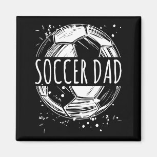 Aimant Papa footballeur décontracté vintage vêtements pou
