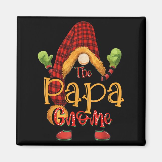 Aimant Papa Gnome Christmas Pajamas Matching Family Group (Devant)