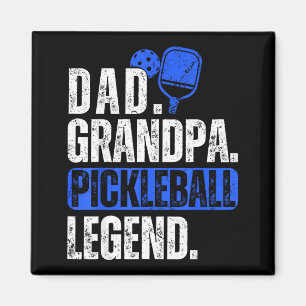 Aimant Papa grand-père légende de pickleball joueur drôle
