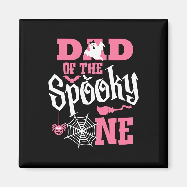 Aimant Papa Halloween 1st Birthday Matching Family Spooky (Devant)