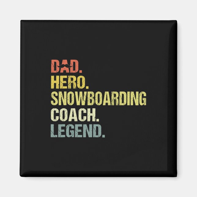 Aimant Papa Hero Entraîneur de snowboard Funky Snowboard  (Devant)