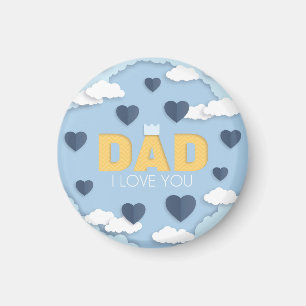 Aimant Papa, je t'aime, fête des pères cadeau