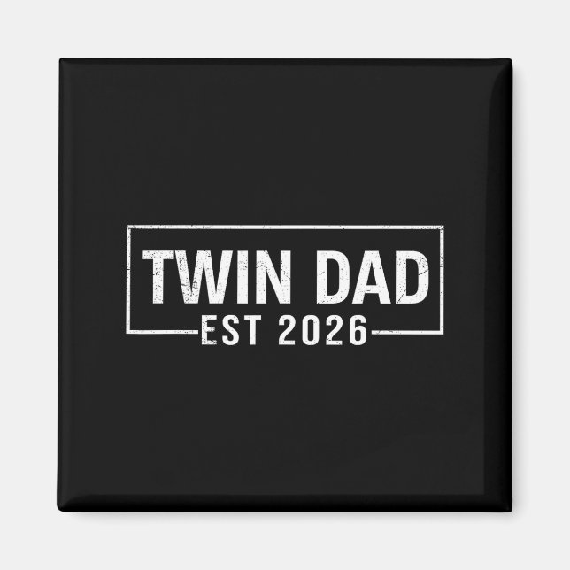 Aimant Papa jumeaux père mère jumeaux Graphisme (Devant)