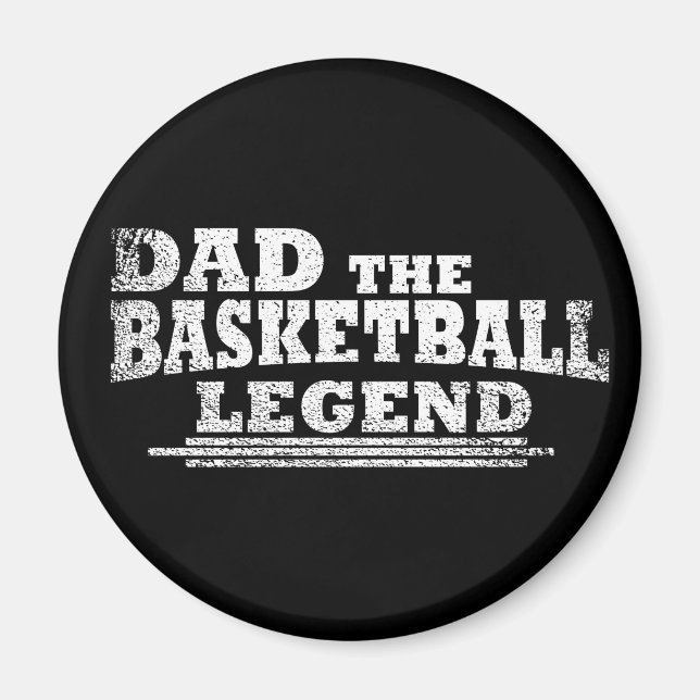 Aimant Papa la légende du basket-ball drôle cadeaux de fê (Devant)