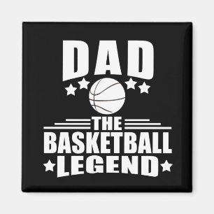 Aimant Papa la légende du basket-ball drôle cadeaux de fê