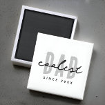 Aimant Papa le plus frais depuis 20XX Moderne Simple Prep<br><div class="desc">Ce design simple et moderne est composé de la typographie de san serif.</div>