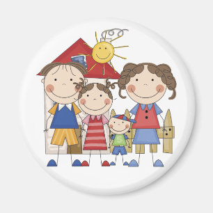 Aimant Papa, maman, grande soeur, famille de petit frère