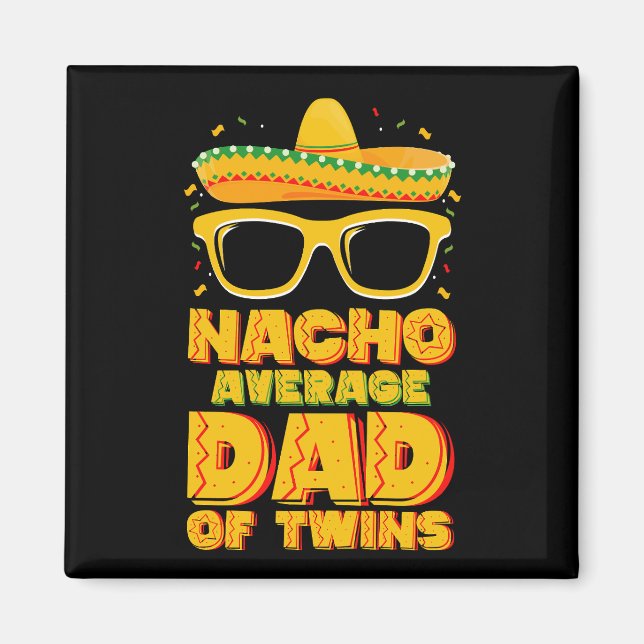 Aimant Papa Moyen Nacho De Jumeaux Mexicain Cinco de Mayo (Devant)