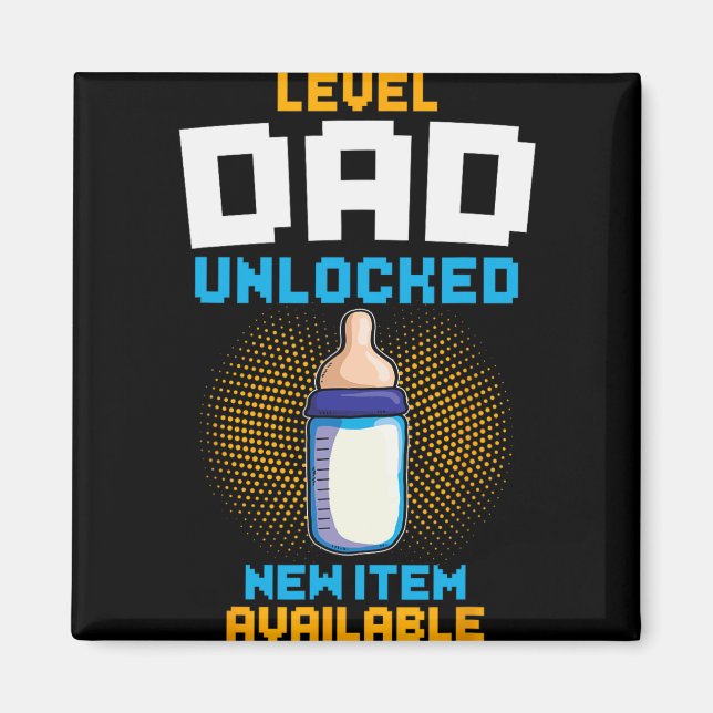 Aimant Papa Niveau Débloqué Annonce de Grossesse Fa Gamer (Devant)