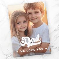 Papa nous t'aimons coeur photo fête des pères text