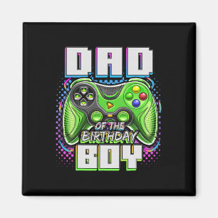 Aimant Papa Of The Birthday Boy Matching Video Game Birth