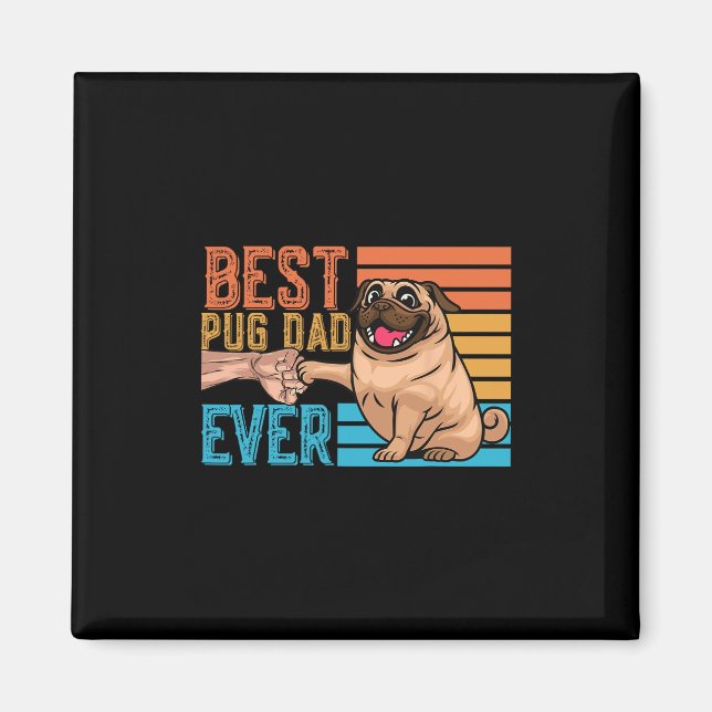 Aimant Papa Pug Papa de la fête des pères Pug  (Devant)