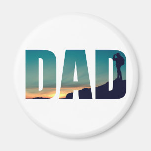 Aimant Papa randonneur et campeur de camping drôle