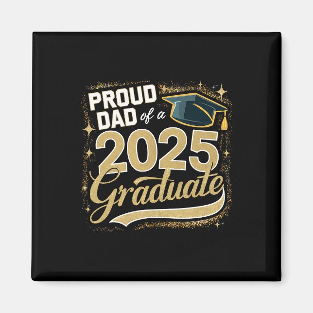 Aimant Papa Senior 2025 Fier Papa D'un Élève De Terminale (Devant)