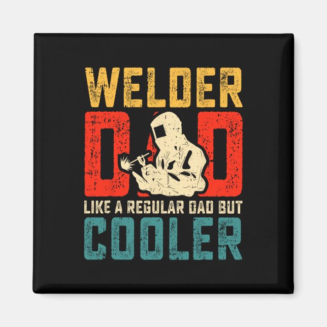 Aimant Papa Soudure Fête des Pères Cool Welding Papa Gran (Devant)