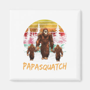 Aimant Papa Squatch Retro Bigfoot Papa Sasquatch Yeti Fat