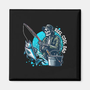 Aimant Papa super cool drôle de squelette pêche papa fête