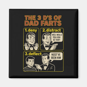 Aimant Papa vintage pet farts drôle humour de la fête des