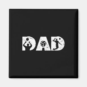 Aimant Papa volley-ball vintage Joueurs de volley-ball Fa