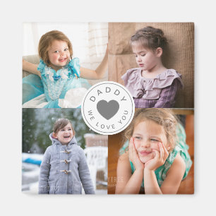 Aimant Papa We Lote Cute Heart Photo Collage