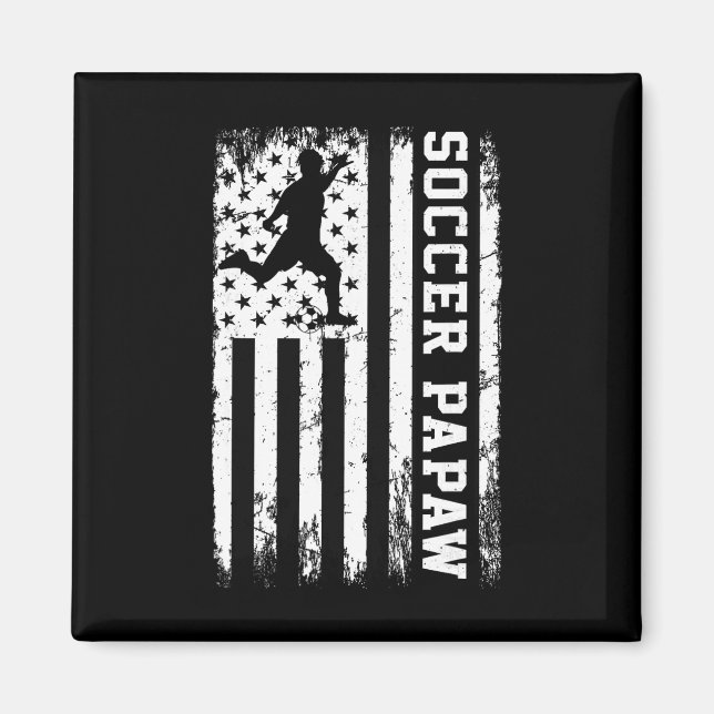 Aimant Papaw de foot Vintage Drapeau Américain Usa  (Devant)