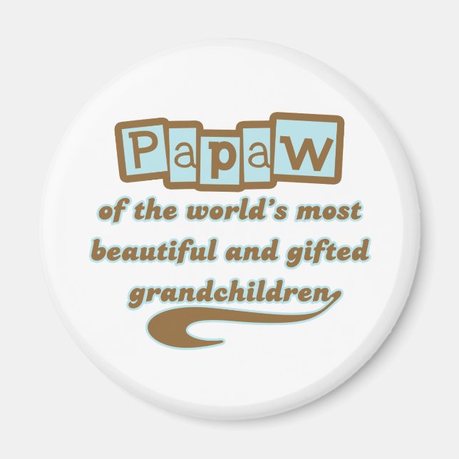 Aimant Papaw des petits-enfants doués (Devant)