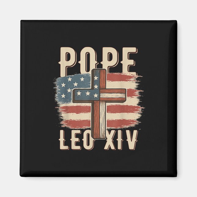 Aimant Pape Léon Xiv Église Catholique Foi Chrétienne Pap (Devant)