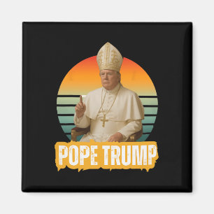 Aimant Pape Trump Drôle Trump Vatican Chrétien Rétro Chu