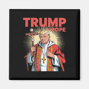 Aimant Pape Trump Drôle Trump Vatican Chrétien Rétro Chu