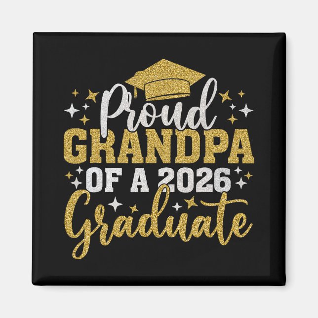 Aimant Papi Senior 2026 Fier Papi D'un Diplômé 2026 (Devant)