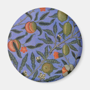 Aimant Papier peint coloré Grenade Bleue de William Morri