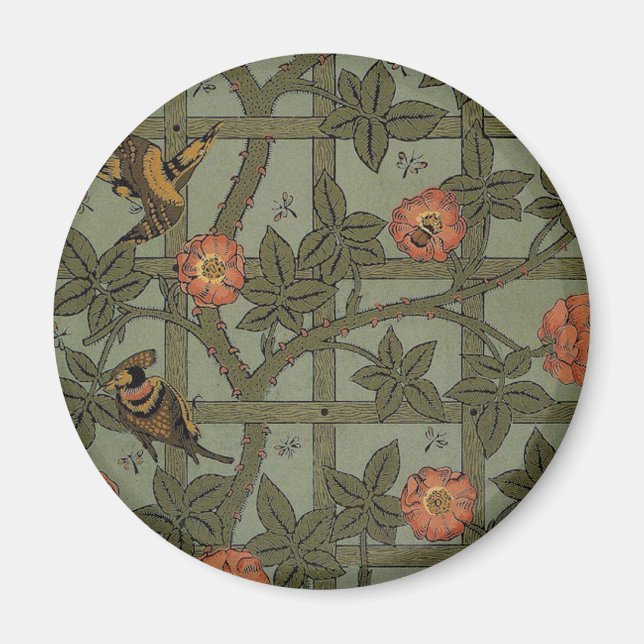 Aimant Papier peint en treillis de William Morris (Devant)